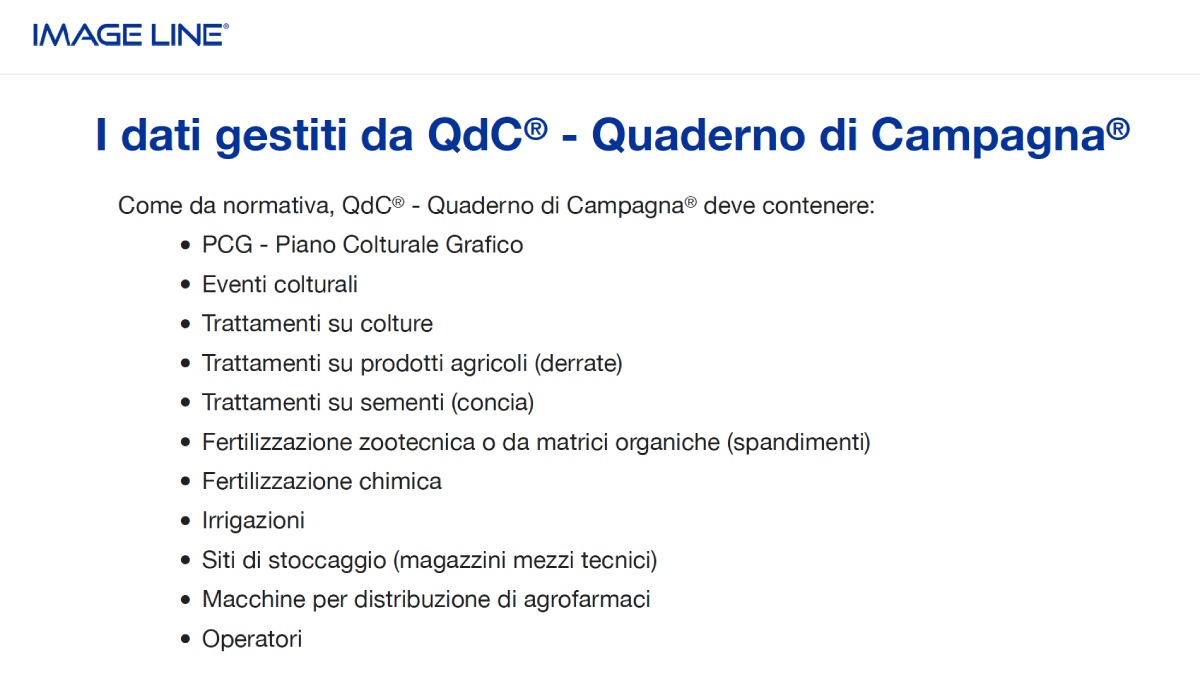 esempi di dati gestiti da QDC® - Quaderno di campagna® 